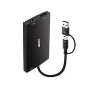 Lindy USB Typ A e C an Dual HDMI 4K60 Konverter Digitale/dati 43430