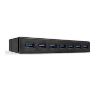 Lindy 43228 hub di interfaccia USB 3.2 Gen 1 (3.1 Gen 1) Type-A 5000 Mbit/s Nero