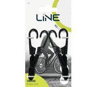 LINE 0029156, TENDITORI VELO-100 CM-Corde Cinghie Elastiche Velo Unisex-Adulto, Nero, Standard