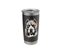 Line Art American Pit Bull Terrier Minimalist Pittie Bicchiere termico in acciaio inox doppia parete