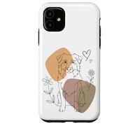 Line Art Australian Shepherd Minimalist Aussie Dog Custodia per iPhone 11