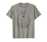 Line Art Basenji Minimalist Barkless Dog Maglietta