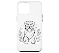 Line Art Bearded Collie Minimalist Highland Collies Custodia per iPhone 12 Pro Max