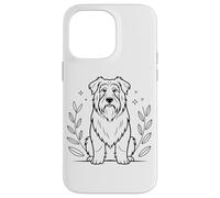 Line Art Bearded Collie Minimalist Highland Collies Custodia per iPhone 14 Pro Max