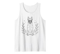 Line Art Belgian Malinois Minimalist Belgian Shepherd Mally Canotta