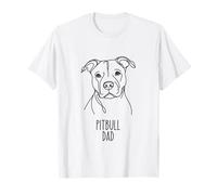 Line Art Best Dad Men - Pitbull Maglietta