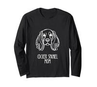 Line Art Best Dog Mom Donna - Cocker Spaniel Maglia a Manica