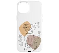 Line Art Boxer Dog Minimalist Boxers Custodia per iPhone 15 Plus