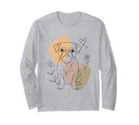 Line Art Brussels Griffon Minimalist Griffon Belge Maglia a Manica