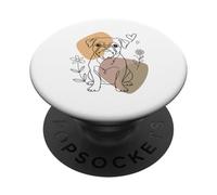 Line Art Brussels Griffon Minimalist Griffon Belge PopSockets PopGrip Adesivo