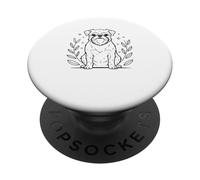 Line Art Brussels Griffon Minimalist Griffon Belge PopSockets PopGrip Adesivo