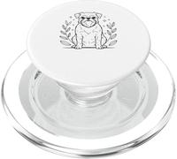 Line Art Brussels Griffon Minimalist Griffon Belge PopSockets PopGrip per MagSafe