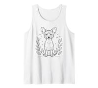 Line Art Chinese Crested Dog Minimalist Crestie Canotta