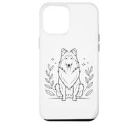 Line Art Collie Minimalist Collies Custodia per iPhone 12 Pro Max