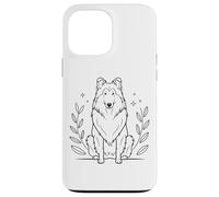 Line Art Collie Minimalist Collies Custodia per iPhone 13 Pro Max