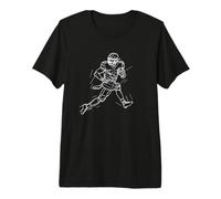 Line Art di Un Calciatore Americano Maglietta Premium