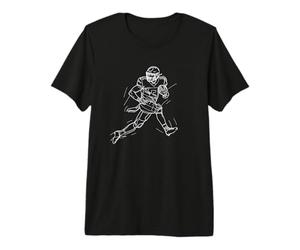 Line Art di Un Calciatore Americano Maglietta Premium