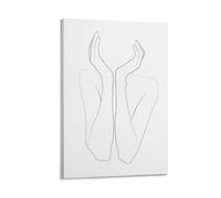 Line Art Disegni Mani sul Viso Lineart Line Art Poster Stampa artistica da parete Foto Dipingere Poster da appendere Immagine Decorazione per la famiglia 08