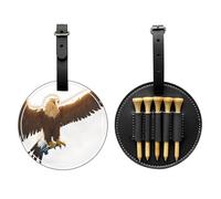 Line Art Eagle - Borsa portaoggetti per tee da golf, facile da trasportare e più efficiente per giocare a golf, colore: Nero