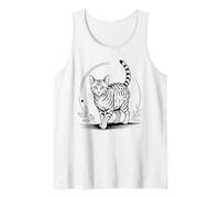 Line Art Egyptian Mau Minimalist Canotta