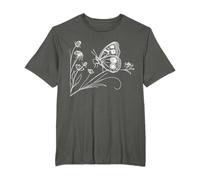 Line Art Entomologi Buckeye Butterfly Maglietta