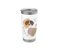 Line Art German Shorthaired Pointer Minimalist GSP Bicchiere termico in acciaio inox doppia parete