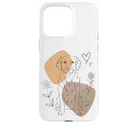 Line Art Golden Retriever Minimalist GR Goldie Custodia per iPhone 15 Pro Max