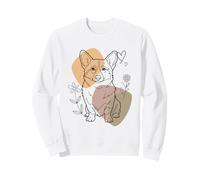 Line Art Pembroke Welsh Corgi Minimalist Corgis Felpa