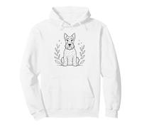 Line Art Scottish Terrier Minimalist Felpa con Cappuccio