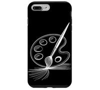 Line Art Tavolozza Pennello Pittura Arte Artista Pittore Custodia per iPhone 7 Plus/8 Plus