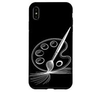 Line Art Tavolozza Pennello Pittura Arte Artista Pittore Custodia per iPhone XS Max