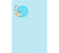 Line Art Tile with Flower and Butterfly Notebook: 6 x 9 inches with 120 pages