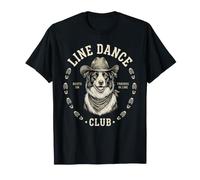 Line Dance Border Collie Line Dancer Maglietta