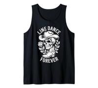 Line Dance Forever Cowboy Skull Country Western Canotta
