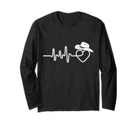 Line Dance Is My Cardio - Cuore Western con Lazo e Cappello Maglia a Manica