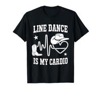 Line Dance Is My Cardio - Cuore Western con Lazo e Cappello Maglietta