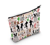 Line Dance Makeup Bag Line Dancing Lover Gift Line Dancer Cosmetic Bag Country Dance Teacher Zipper Pouch, Line Dance Time 3uk, alla moda