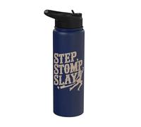 Line Dancer Step Stomp Slay - Divertente Line Dancing Stainless Steel Insulated Water Bottle