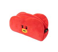 Line Friends BT21, Astuccio per matite TATA in peluche con chiusura a zip, Rosso