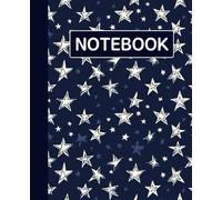 line inlay Notebook for writing, for work, 7x9, notes in school, university, college, office, home. For student.: twinkling star