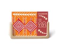 Line Mexico Totems Ancient Civilization 2022 - Calendario da scrivania per 12 mesi