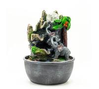 LINE NATURA Fontana d'acqua per interni - elefanti e palme 25 cm