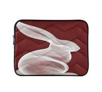 Line Rabbit Side Red imbottito Laptop Sleeve Case 13 Inch Soft Quilted Laptop Bag Impermeabile Computer Maniche