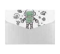 Line Robot Cartelle di File Organizer Durevole Cartella File Portfolio con 6 Tasche Scomparti Cartelle per Archivio, Ufficio, Riprendi Portfolio