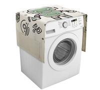 Line Robot Copertura Lavatrice con Tasche di Stoccaggio Lavatrice Asciugatrice Top Copertura Antipolvere 54 "X 20.5" Frigorifero Cucina Cuscinetti Protettivi Decorazione Domestica