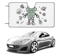 Line Robot - Parasole per parabrezza dell'auto, per mantenere fresco l'interno dell'auto, 129,5 x 71,1 cm, parasole pieghevole per finestrino anteriore, scudo termico per SUV, camion, blocca i raggi
