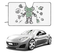 Line Robot - Parasole per parabrezza dell'auto, per mantenere fresco l'interno dell'auto, 139,7 x 76,2 cm, parasole pieghevole per finestrino anteriore, scudo termico per SUV, camion, blocca i raggi