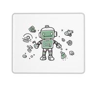Line Robot Tappetino per mouse con bordo cucito, comodo tappetino per mouse con base in gomma antiscivolo, tappetino per mouse lavabile, tappetino per mouse per computer, laptop, accessori da
