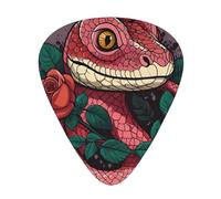 line rose snakeGuitar Picks, set di 12 pezzi, tre diversi spessori per chitarra elettrica acustica e altri strumenti