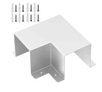Line Set Cover, Flat Elbow Sleeve, 20.2x20.2cm/7.95x7.95inches, with Hvac Split System Pipe Protection, Uv Resistant Bend Cover Design, Clean Finish Pipe Guard for Garden Yard Wall Install